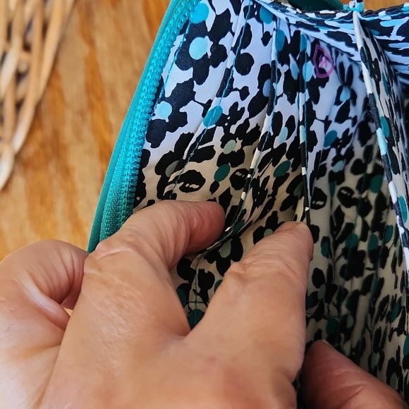 Vera Bradley Quilted Teal Wallet - Picture 8 of 16